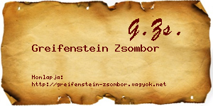 Greifenstein Zsombor névjegykártya